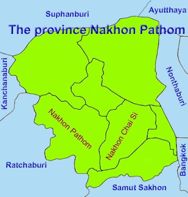 Nakhon Pathom Province map Thailand
