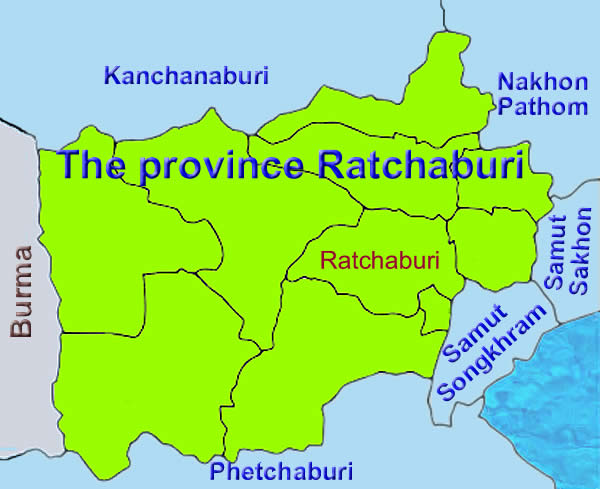 Ratchaburi Province map Thailand