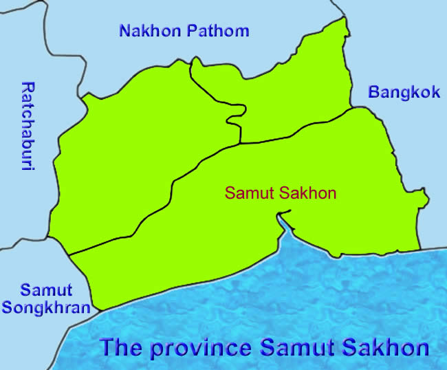 Samut Sakhon Province map Thailand