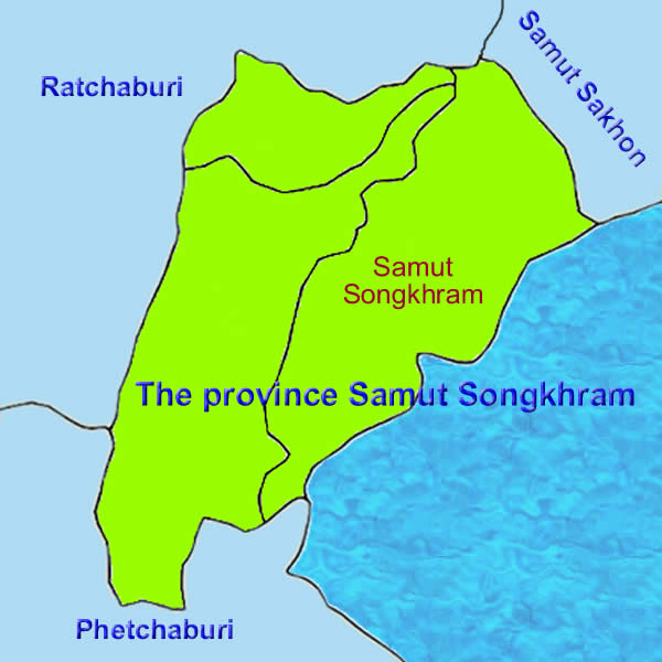 Samut Songkhram Province map Thailand