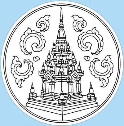 Surat Thani seal emblem province of Thailand